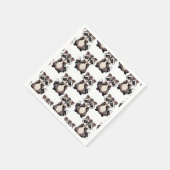 白地にラクダの柄のデザイン スタンダードカクテルナプキン (角)