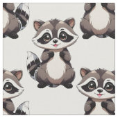 白地にラクダの柄のデザイン ファブリック (クローズアップ)