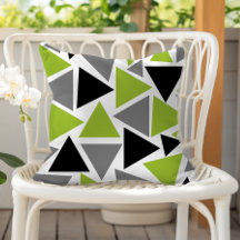 白地にランダムな三角 Lime Green Gray Black