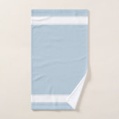 白地に優雅なモノグラム & ワンダラスブルー バスタオルセット (ハンドタオル)