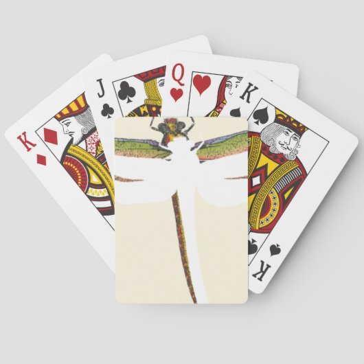 白地に小型のトンボ トランプ (裏面)