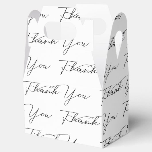 白地に感謝の文字 フェイバーボックス (オープン)