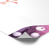 白地に手描きの羽を継ぎ目のない模様 ポスター (角)