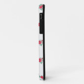 白地に描いた小さな赤いバラの模様 Case-Mate iPhoneケース (裏面/左)