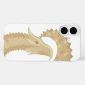 白地に描かれたサンドストーンのハートを持つドラゴン Case-Mate iPhoneケース (裏面 (横))