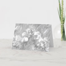 白地に白い花柄の生地、カードの内部は無地