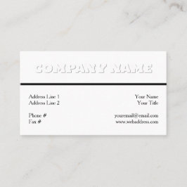 白地に白の汎用プロフェッショナル名刺 名刺