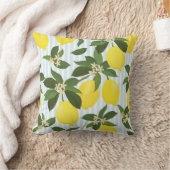 白地に継ぎ目の無い柑橘ヴィンテージの模様 クッション (ブランケット)