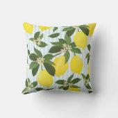 白地に継ぎ目の無い柑橘ヴィンテージの模様 クッション (裏面)