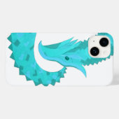 白地に緑青のハートドラゴン Case-Mate iPhoneケース (裏面 (横))