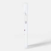 白地に薄紫のハートとドラゴン Case-Mate iPhoneケース (裏面 / 左)