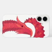 白地に赤いハートのドラゴン Case-Mate iPhoneケース (裏面 (横))