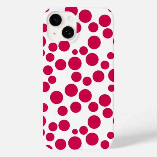 白地に赤い水玉 Case-Mate iPhoneケース (裏面)