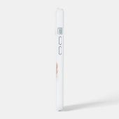 白地に赤と白のフォトグラマ iPhone 15ケース (左側面)