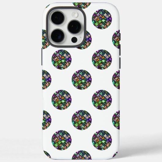 白地に輝く万華鏡の水玉 Case-Mate iPhoneケース (裏面)