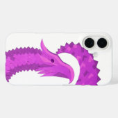 白地に輝く紫色のハートのドラゴン Case-Mate iPhoneケース (裏面 (横))