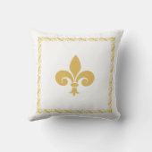 白地に金のフランス国章 クッション (裏面)