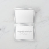 白地に銀の牡丹の感謝カード サンキューカード (内部)