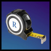 白地に青いモノグラムのカスタムハンドマンギフトツール メジャー