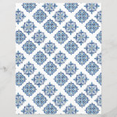 白地に青い刺繍のオーナメント チラシ (裏面)