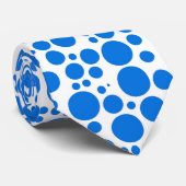 白地に青い水玉模様 ネクタイ (ロール)