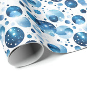 白地に青い水玉模様 ラッピングペーパー (ロールコーナー)