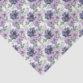 白地に青とライラックの花 薄葉紙 (詳細)