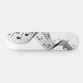 白地に音符と名前 ゴルフヘッドカバー スケートボード (横)