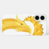 白地に黄色いハートのドラゴン Case-Mate iPhoneケース (裏面 (横))