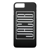 白地に黒のモダンな太字の名前または単語 Case-Mate iPhoneケース (裏面)