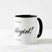 白地に黒のtroublegirl! マグカップ (正面右)