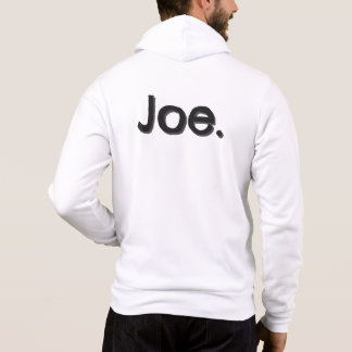 白地に黒文字で"Joe"と名前をデザイン パーカ