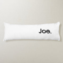白地に黒文字で「Joe.」の名前/単語 ボディピロー