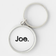 白地に黒文字で「Joe. Name Word」