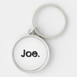 白地に黒文字で「Joe. Name Word」 キーホルダー