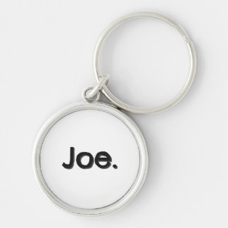 白地に黒文字で「Joe. Name Word」 キーホルダー