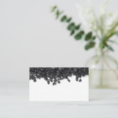 白地に黒炭を分離した。ピー炭 名刺 (スタンド正面)