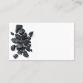 白地に黒炭を分離した。ピー炭 名刺 (裏面)