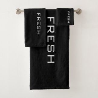 白地に黒 FRESH バスタオルセット