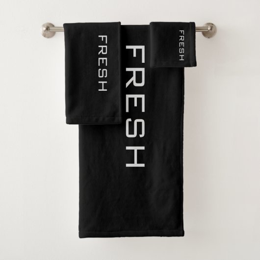 白地に黒 FRESH バスタオルセット (インサイチュ)