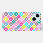 白地のカラフルな田舎風の花柄 Case-Mate iPhoneケース (裏面 (横))
