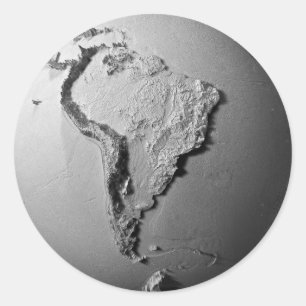 白地の惑星の地球 – 南米 ラウンドシール