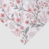白地の桜模様 ピンクの桜 薄葉紙 (詳細)