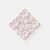 白地の桜模様 ピンク スタンダードカクテルナプキン (角)