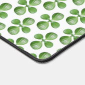 白地の緑翡翠の木の葉 デスクマット (コーナー)