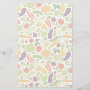 白地の食べ物 便箋