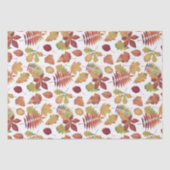 白地デコパージュクラフトの秋の葉のプリント 薄葉紙 (正面)