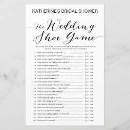 白地ブライダルシャワーゲーム印刷