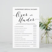 白地ブライダルシャワーゲーム印刷 (スタンド正面)