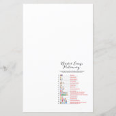 白地ブライダルシャワーゲーム印刷 (裏面)